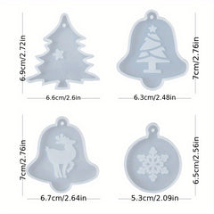 Resin Pendant Silicone Mold for DIY Jewelry Christmas Jingle Bell