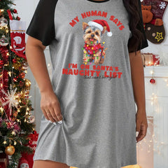 Christmas Nightdress Women's Tee Sleep Dress