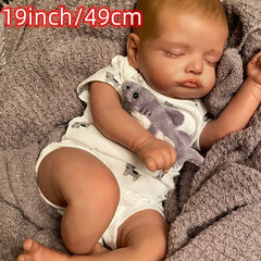 19inch Reborn Baby Doll Lifelike Newborn Soft Touch Hand Painted Art Doll