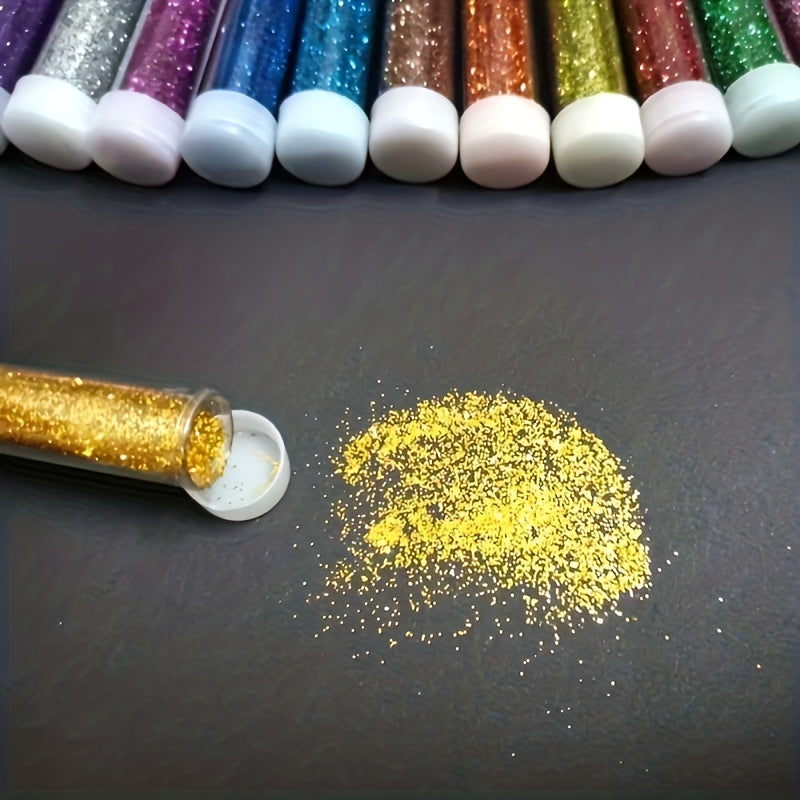 12 Colors Dry Glitter Powder Sequins for Resin Art DIY Crafts