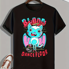 Cartoon Print Men's Graphic T-shirt for Summer