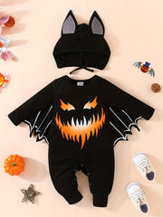 Baby Boys Halloween Animal Shape Cosplay Costume Bodysuit Hat