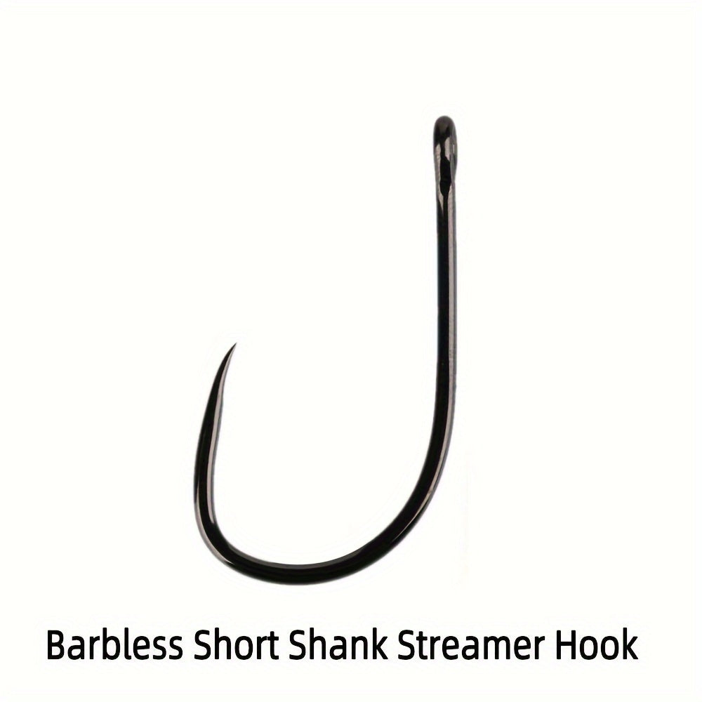 20pcs pack Barbless Short Shank Hooks Streamer Fly Tying Hooks