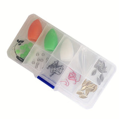 66pcs Fishing Tackle Set Spoons Swivels Long Distance Throw Aids