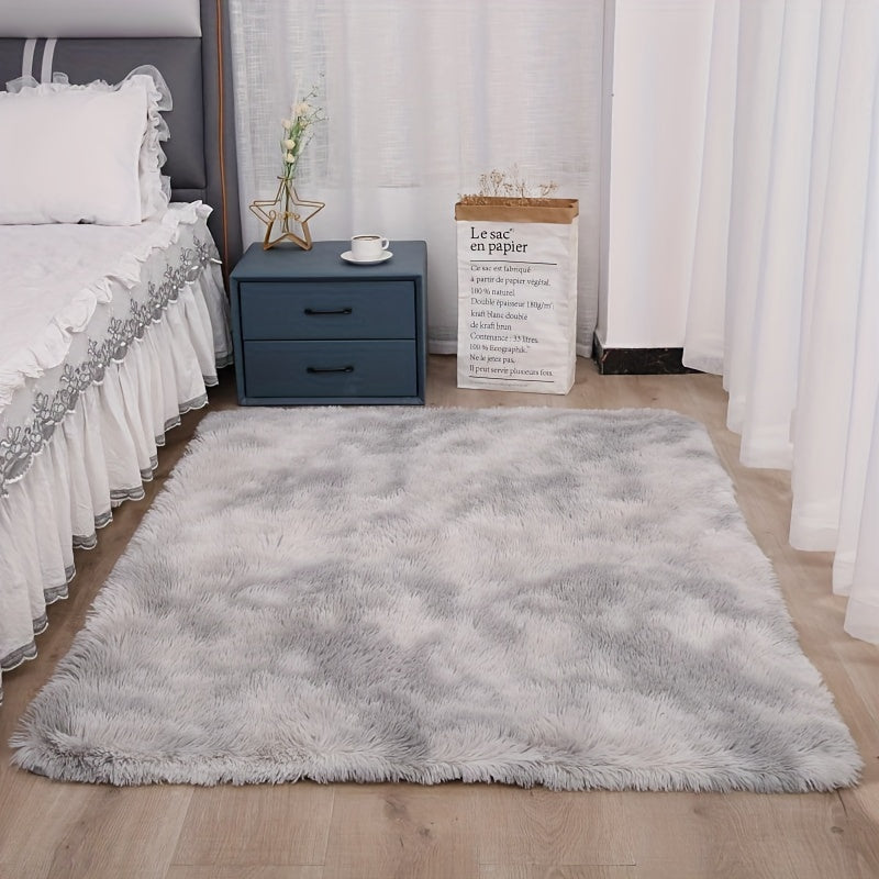 Tie Dyed Area Rug Soft Fluffy Shag Carpet