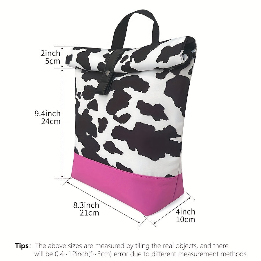 Portable Folding Waterproof Ice Bag Leopard Print Cooler