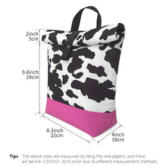 Portable Folding Waterproof Ice Bag Leopard Print Cooler