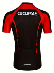Men's Letter Pattern Cycling Jersey Active Breathable