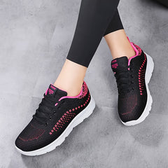 Women's Knit Mesh Sneakers Low Top Sports Shoes