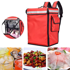 Red 42L Insulated Food Backpack Hot & Cold Thermal Cooler Bag