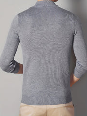 Men's Cross Pattern Knit Sweater Warm Pullover for Fall Winter