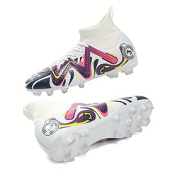 Boy's Non Slip Football Cleat with Spikes Outdoor Soccer Shoes