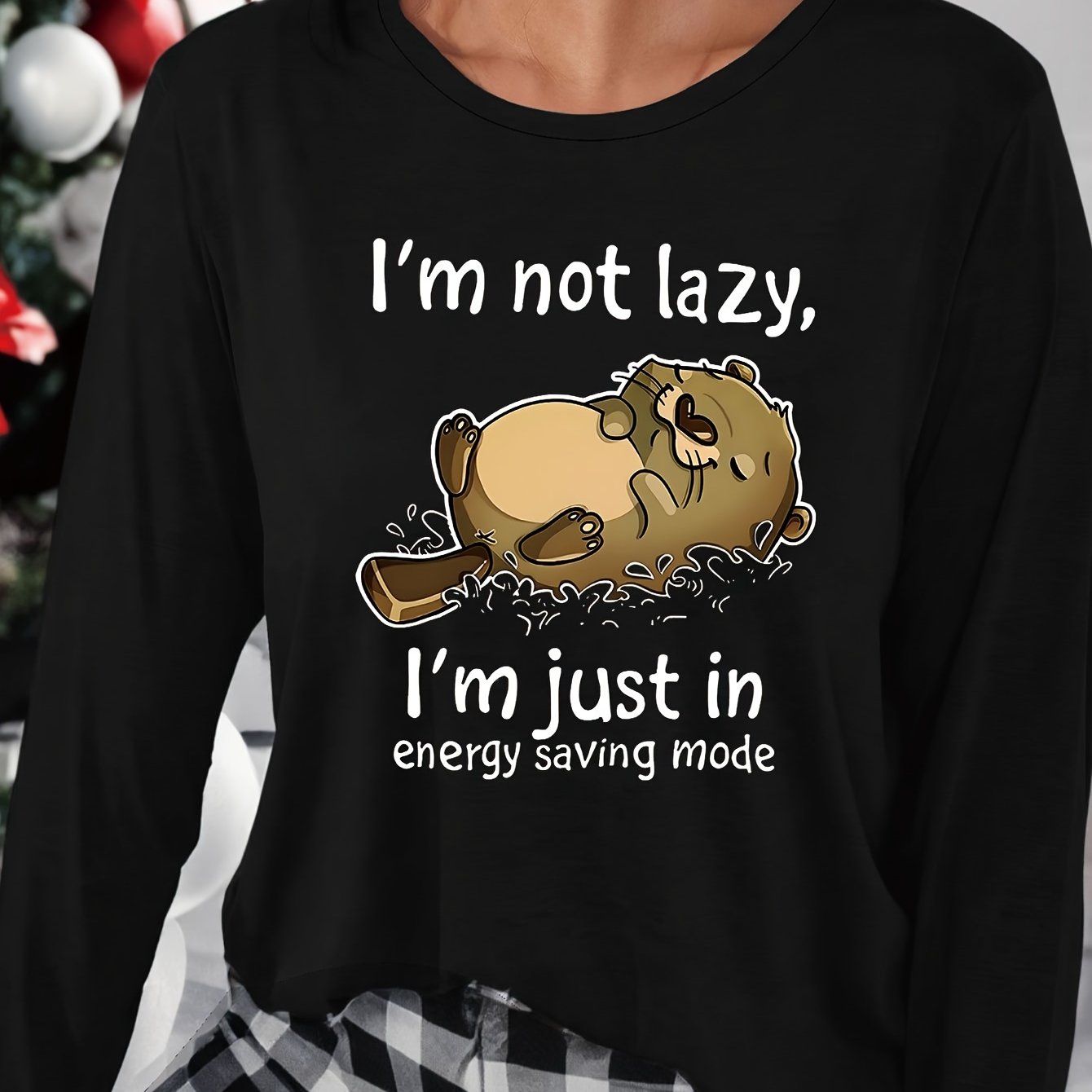 Women's Long Sleeve Lounge Top - Crew Neck Sleepwear