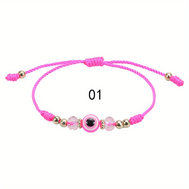 Multicolor Evil Eye Bracelet for Protection and Good Luck