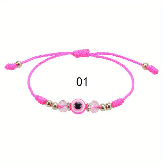 Multicolor Evil Eye Bracelet for Protection and Good Luck
