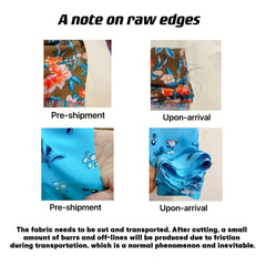 1pc Artificial Printing Halloween Christmas Big Flower Fabric DIY