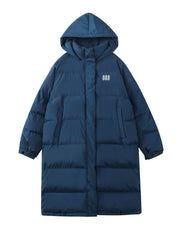 Over the Knee Puffer Jacket Warm Hooded Women's Clothing