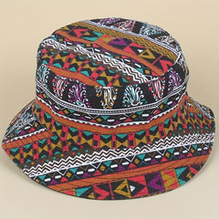 Boho Paisley Print Bucket Hat Lightweight Sunscreen Beach Hat