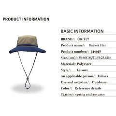 Men's Fisherman Hat Sunscreen Wide Brim Hat Spring Summer Outdoor Fishing Sunsha