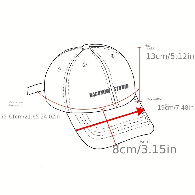 Retro Embroidered Baseball Cap Adjustable Soft Top Hat