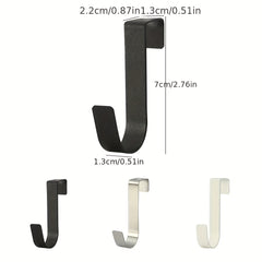 2pcs Stainless Steel Cabinet Door Hook for Bathroom and Kitchen Storage