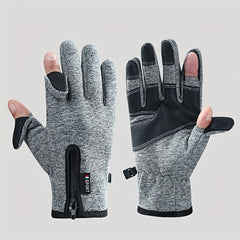 Waterproof Warm Fishing Gloves Non slip Windproof Gloves Winter Fishing Cycling
