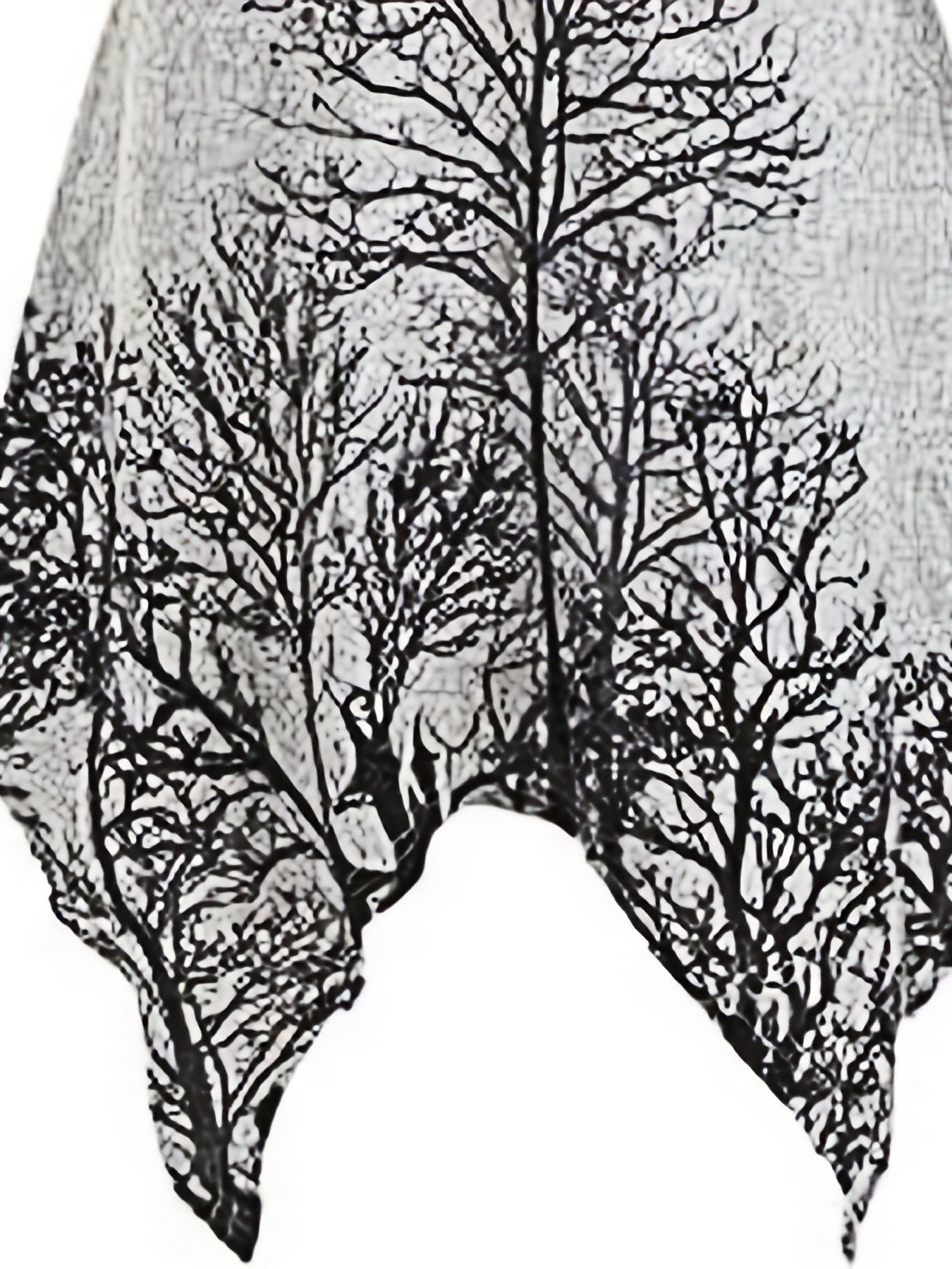 Tree Print Drawstring Hooded Dress Casual Long Sleeve Dress For Spring & Fall