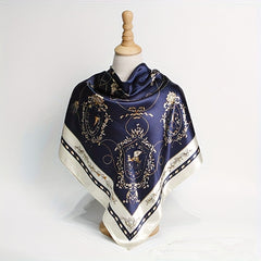 Floral Paisley Print Square Scarf Silk Neck Scarf Head Wrap Bandana