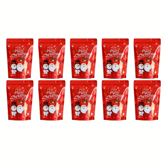 10pcs Christmas Pearl Candy Gift Bags Party Decoration Bags
