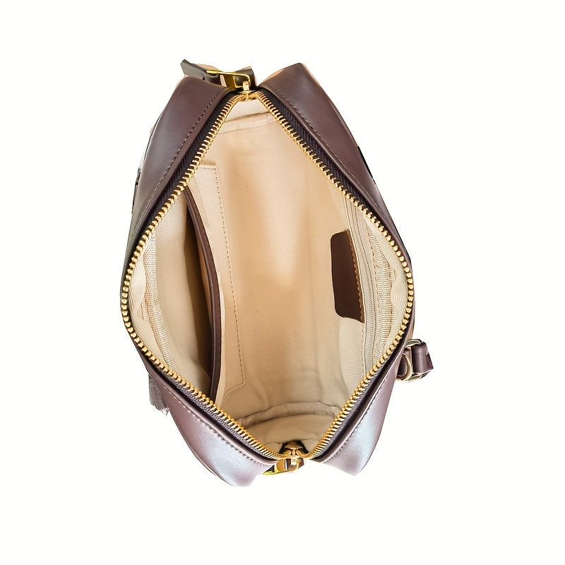 Vintage Style Women's Crossbody Handbag with Detachable Strap