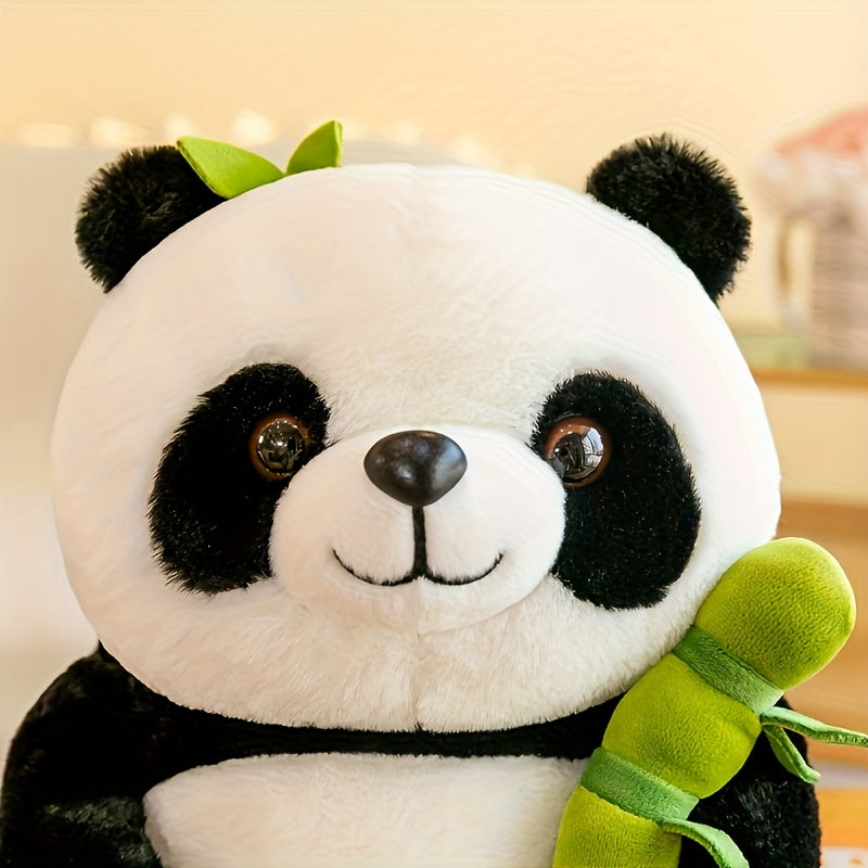 10in Bamboo Tube Panda Plush Toy - Perfect for Birthdays