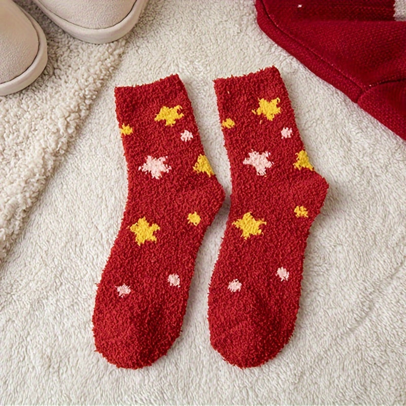 Soft Fluffy Slipper Socks Cozy Warm Winter Socks US5-7.5