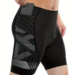Men's Cycling Shorts With Pocket 3D Padded Mid Stretch Lightweight