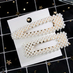 Elegant Pearl Barrette Hair Clip for Women