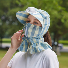 Women's Summer UV Protection Hat with Mask & Neck Gaiter