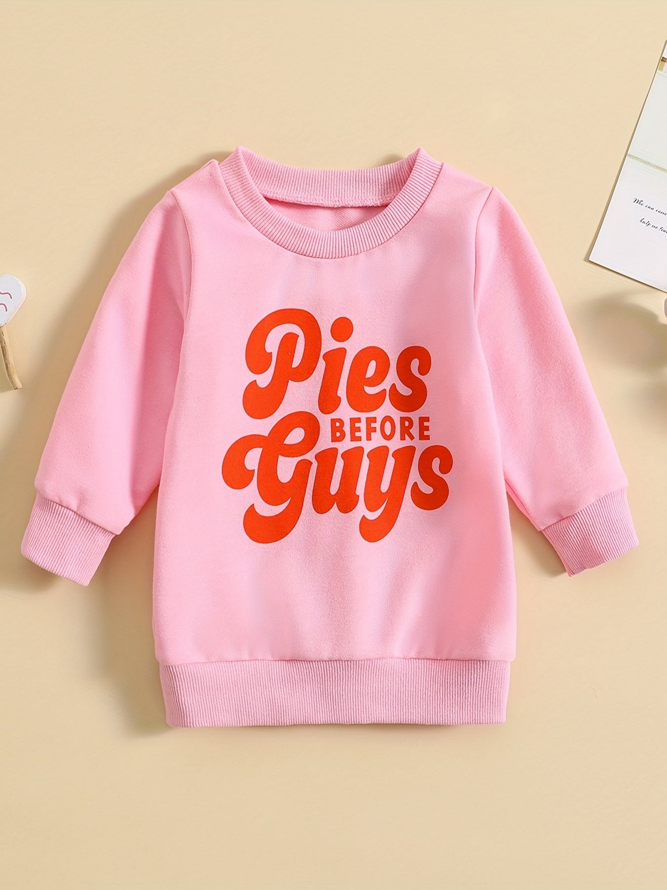 Girls Letter Print Long Sleeve Sweatshirt