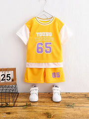 Boys Winning Number 65 Casual Outfit Round Neck T shirt & Shorts