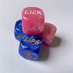 2pcs Pearl Pattern Dice Pink Tabletop Outdoor Games