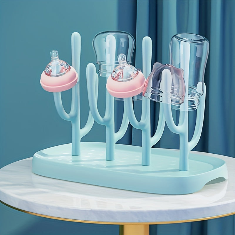 High Capacity Baby Bottle Drying Rack with Tray