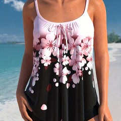 Floral Print Cami Top & Shorts Swimsuit 2 Piece Set