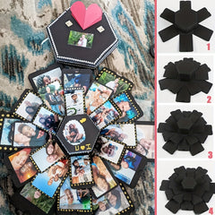 DIY Explosion Hexagonal Memory Scrapbook Photo Album Box