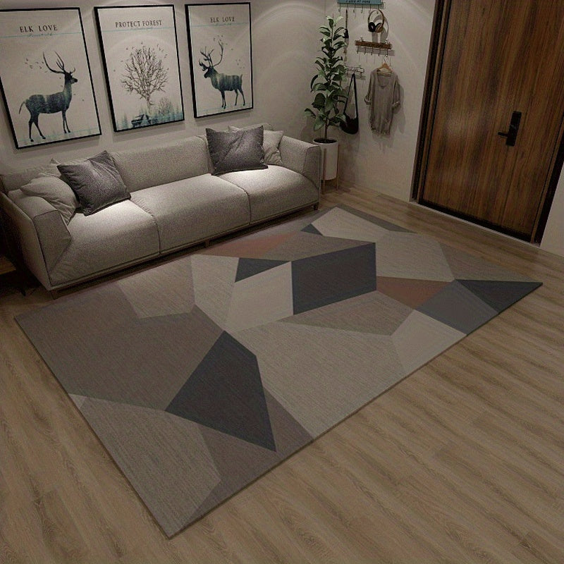 Large Area Rug Crystal Velvet Non-slip Soft Mat Machine Washable Anti-fatigue