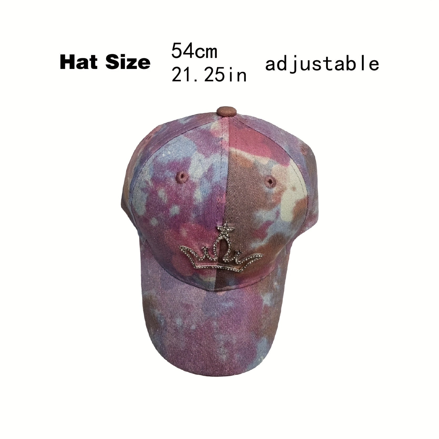 Crown Bear Hat Tie Dye Cotton Duck Tongue Hat for Kids