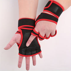 Half Finger Pull Up Grip Sports Wrist Protection Gloves