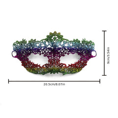 Adults Lace Masquerade Mask Hot Stamping Flower Petals Costume Party