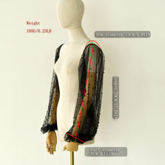 Lace Detail Long Sleeve Gloves for Weddings and Events