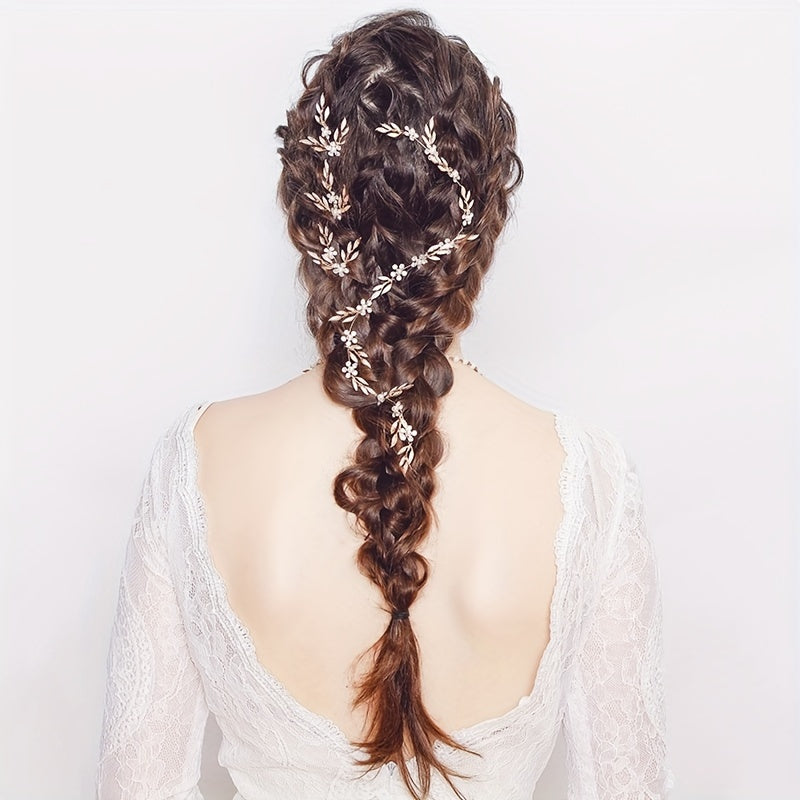 Fashionable Alloy Leaf Hairband Bridal Updo Hair Accessory Wedding Theme