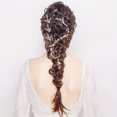 Fashionable Alloy Leaf Hairband Bridal Updo Hair Accessory Wedding Theme