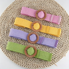 Round Buckle Belt for Girls and Boys, Decorative Accessory