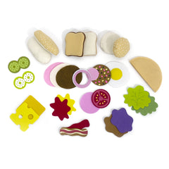 Felt Food Hamburger Sandwich Game Food Set 28 Pieces